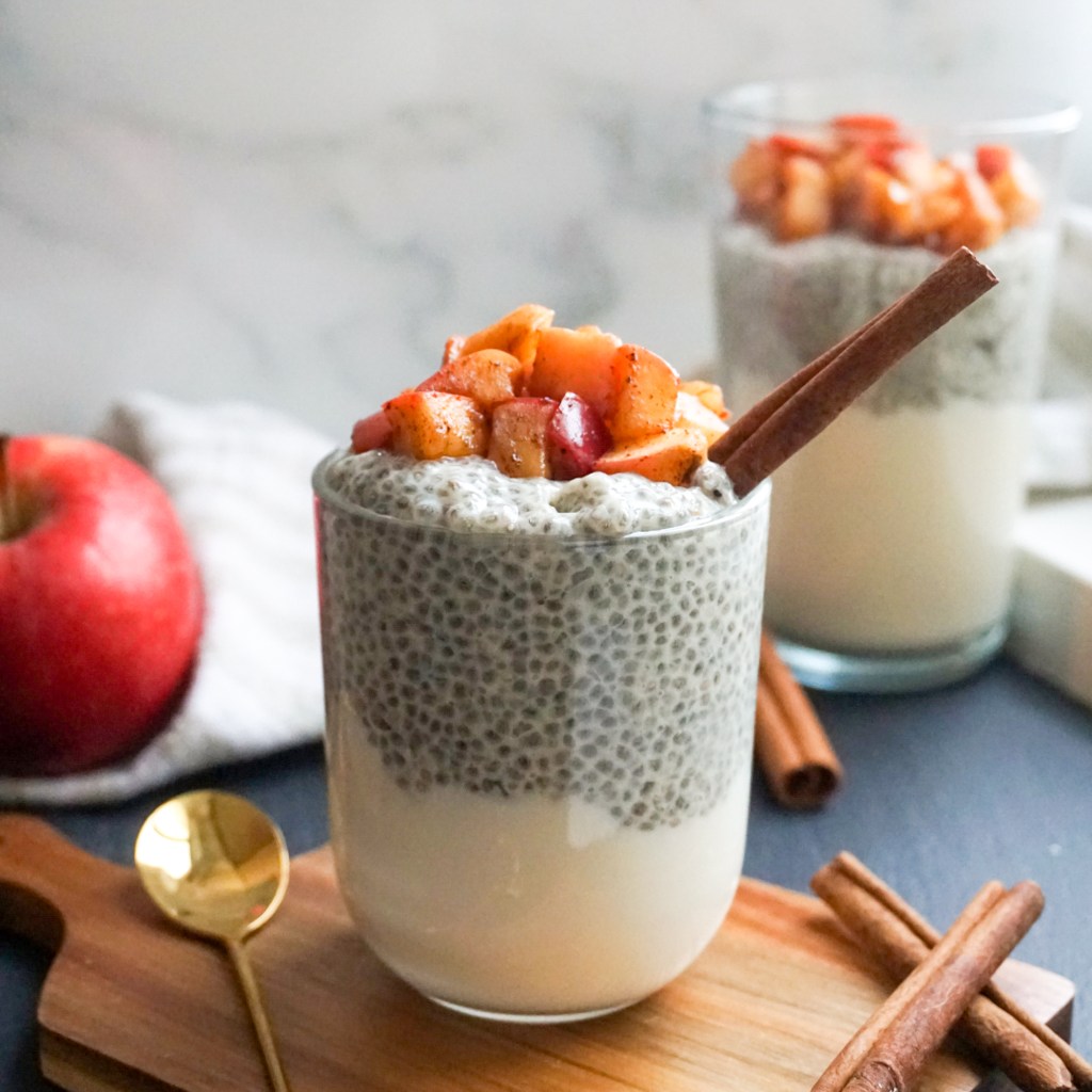 Apfel-Chia-Pudding