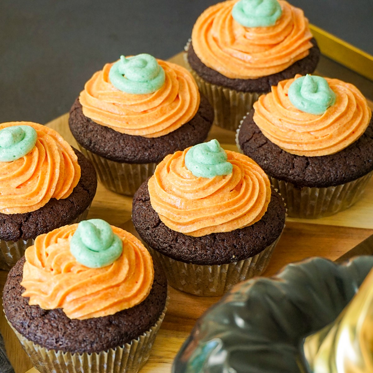 Schoko-Cupcakes mit herbstlichem&nbsp;Frosting